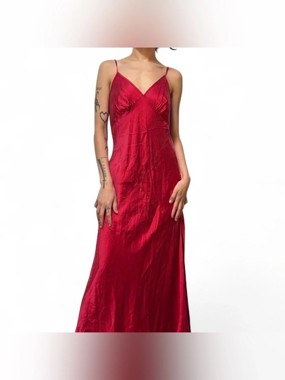100% Silk Cherry Red Victoria’s Secret Slip Dress Circa 2003 Size Medium